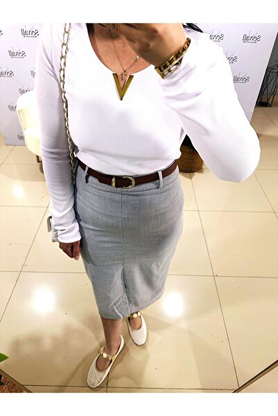 Sevval V BLUZ BEYAZ
