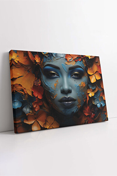 KOSS Dijital Pictură pe pânză cu frunze galbene și femei, pictură pe pânză de...