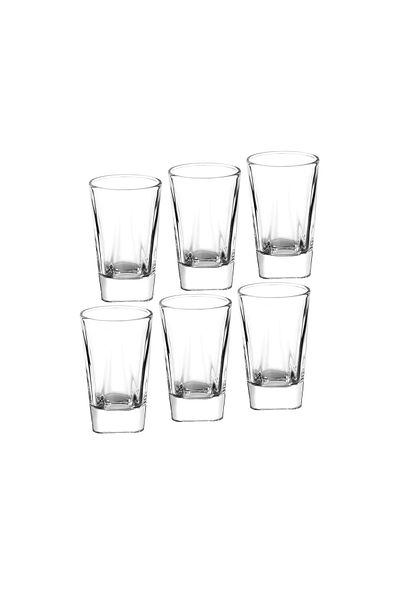 Dania Set of 6 Clear Glasses for Events and Serving Welcome Juices, size 9.5 cm
