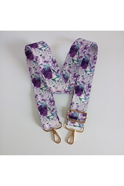 stilyy Purple Floral Patterned Adjustable Shoulder Bag Strap