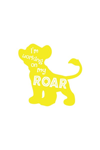 Reysa Tasarım ملصق روار دوج مقاس 17×17 سم أصفر