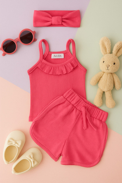 Atabay Kids 2 Li̇ Rahat Kiz Şortlu Takim