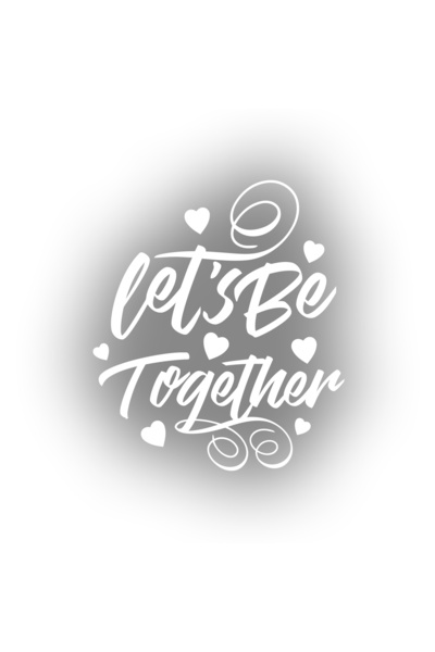 Reysa Tasarım ملصق Lets be Together مقاس 17x17 سم باللون الأبيض