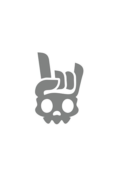 Reysa Tasarım ملصق سكليت روك مقاس 17x17 سم باللون الرمادي