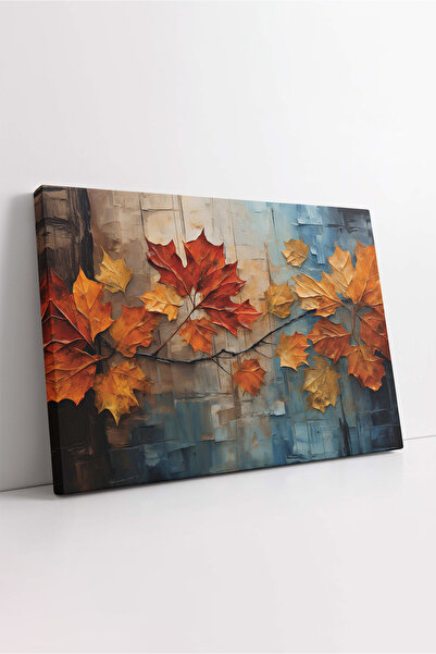 KOSS Dijital Pictură pe pânză cu frunze galbene și toamnă, birou, sufragerie,...