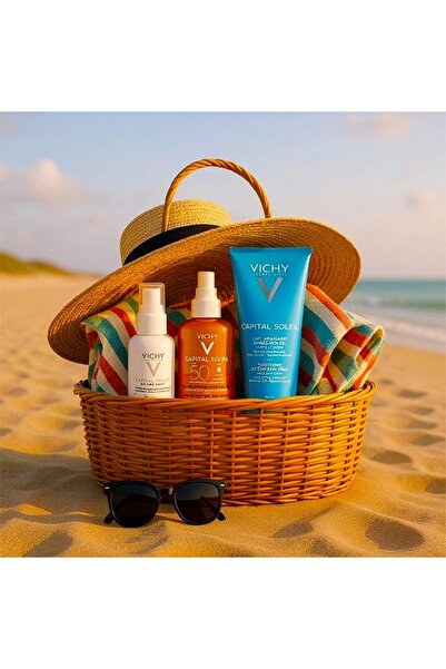 Vichy Capital Soleil Set UV Age Daily SPF50+ Fluid 40ml, SPF50 Sun Water 200ml, After Sun Milk 300ml