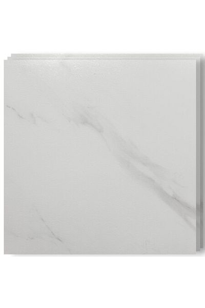 HOZRO Set 10 x Placi PVC Autoadezive HOZRO, Pentru Podea, Stil Marmura, Grosime 1.4 mm, Culoare Alb