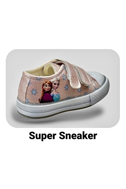 JOJO KIDS kız çocuk elsa anna ışıklı spor ayakkabı , ortopedik cırtlı sneaker