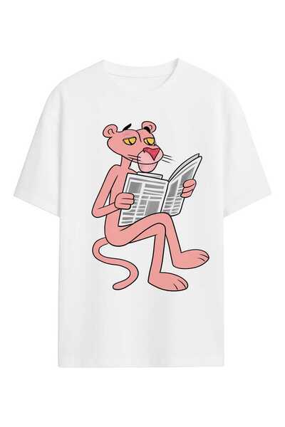 MAGORS تي شيرت أبيض مطبوع عليه شخصية برقبة دائرية من القطن العضوي بنسبة 100% ...