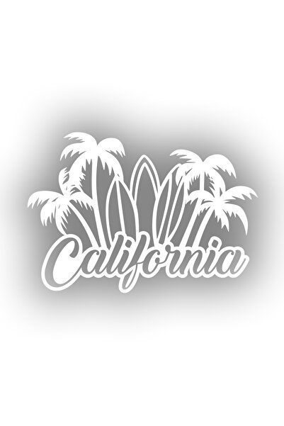 Reysa Tasarım ملصق كاليفورنيا 17x17 سم أبيض