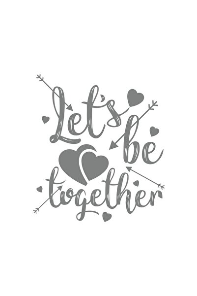 Reysa Tasarım ملصق Lets be Together مقاس 17x17 سم رمادي