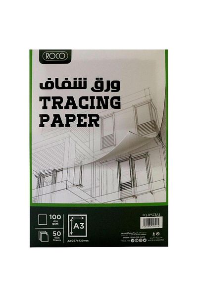 Roco Tracing Paper 100gsm Clear A3 50 Sheets
