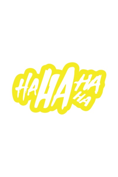 Reysa Tasarım Ha Ha Ha Ha Sticker 17X17 cm Yellow
