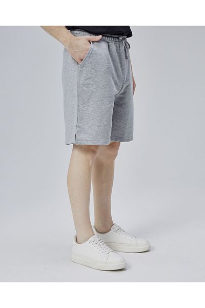 Starter Asher Gray Slit Patched Comfortable Fit Men's Knitted Shorts