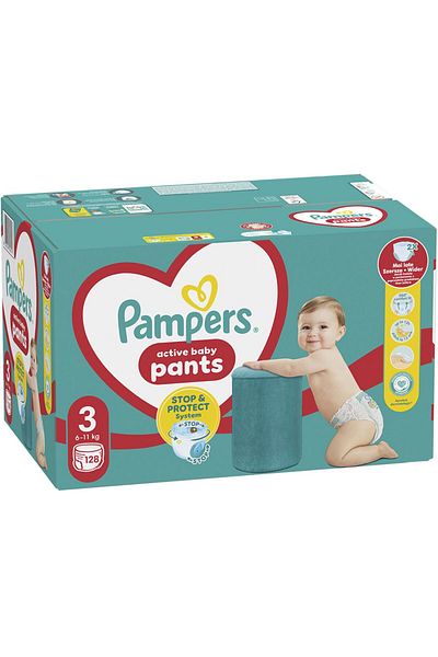 Pampers Scutece-Chilotel Pampers Active Baby Pants Mega Box Marimea 3, 6kg-11kg, 128 buc