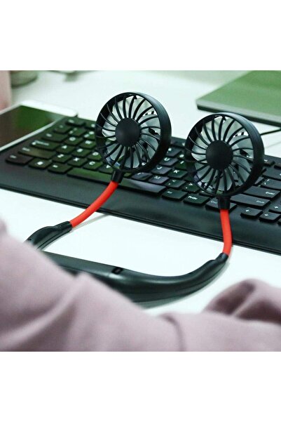 EYKA ELEKTRONİK Boyun Asma Fanı, Taşınabilir Boyun Bandı Fanı Seyahat/Ev/Dış ...