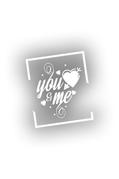 Reysa Tasarım ملصق يو آند مي مقاس 17x17 سم باللون الأبيض