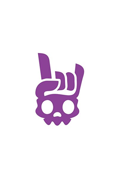 Reysa Tasarım ملصق سكليت روك 17x17 سم بنفسجي