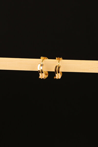 Çgk Çiğdem Gürel Kuyumculuk ÇGK 22 Ayar Zikzak Ajda 2 Sıra Halka Altın Küpe