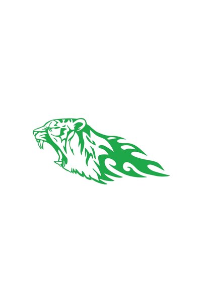 Reysa Tasarım Angry Tiger Sticker 17X17 cm Green