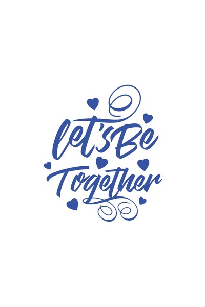Reysa Tasarım ملصق Lets be Together مقاس 17x17 سم أزرق