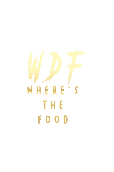 Reysa Tasarım Wdf Where the Food Sticker 17X17 cm Gold