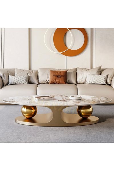 Estilo Elegant oval coffee table KY035