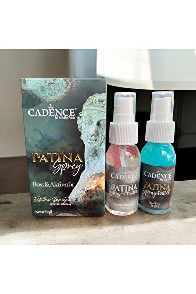 Cadence Patina Sprey Boya ve Aktivatör Seti – Antik Eskitme Efekti İçin Koyu Yeşil
