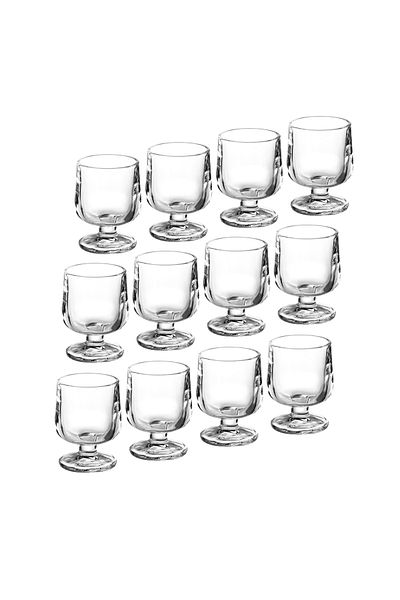 Dania Clear Glass Tumblers with Base - Set of 12