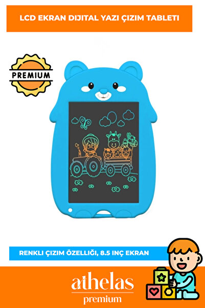 Athelas İnteraktif Eğitici Anne Bebek Çocuk Yazı ve Çizim Resim Tahtası Lcd E...