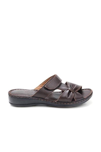 Papuçcity Ldr 03350 Women's Orthopedic Women's Leather Slippers