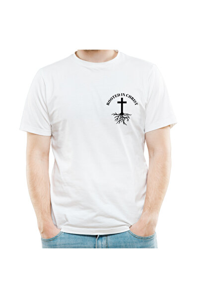 OEM Tricou FaithWear Alb Religios cu Semnul Sfintei Cruci, din Bumbac Premium