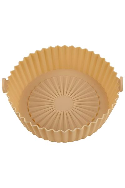 Teno Tava de Copt Rotunda Teno®, antiaderenta, rezistenta la temperaturi inalte, 21 x 17 cm, bej