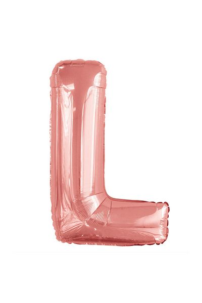 Teno Balloon in the shape of the letter L Teno®, foil, rose gold, 40 cm