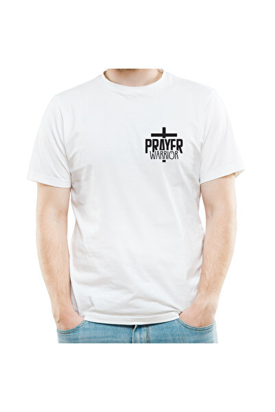 OEM Tricou FaithWear Alb Religios cu Semnul Crucii mesajul Prayer Warrior, di...