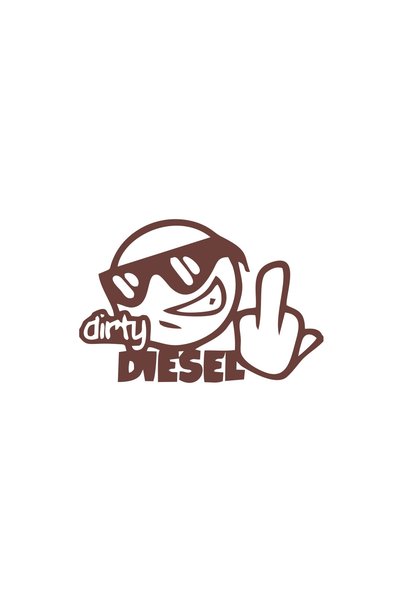 Reysa Tasarım Dirty Diesel Sticker 17X17 cm Brown
