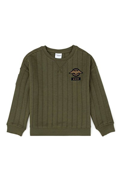 U.S. Polo Assn. يو اس بولو اسن. سويت شيرت كاكي للأولاد KURESKIDS