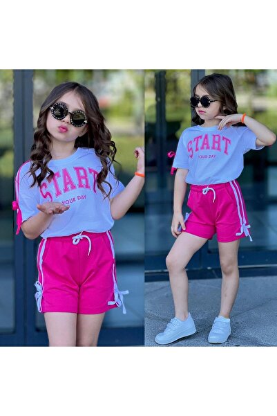 RAPAPA Girl's Bottom Top Shorts Set 7211Fu