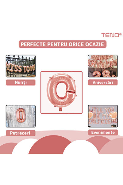 Teno Rose Gold Letter O Balloon