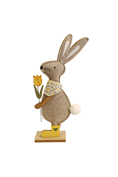Generic Wooden Rabbit Figurine Set (Size: 12cm*5cm*40cm) – A warm and cheerful touch to your home decor