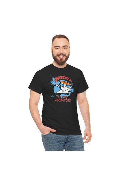OEM Tricou barbati, negru, tematica Dexter Laboratory, marimea S