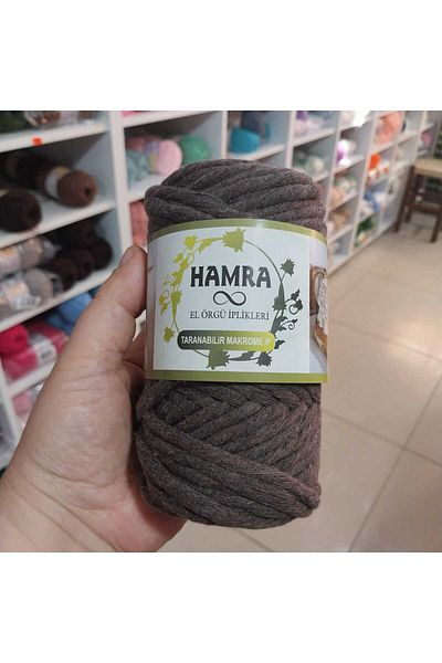 HOBİ Scan Macrame String 4 mm 250 g Melange Brown