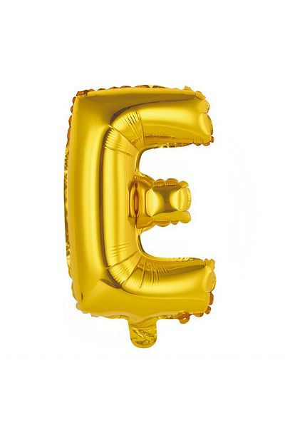 Teno Balloon in the shape of the letter E Teno®, foil, gold, 40 cm