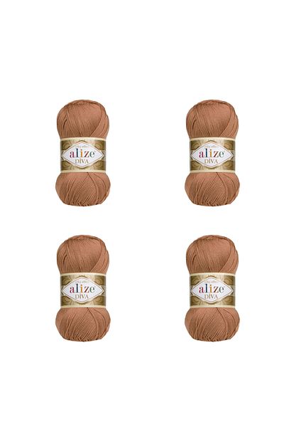 Alize 4 Pieces Diva - 261 - Mercerized Thin Thread Bikini Bustier Blouse Knitting Thread Knitting Crop Models