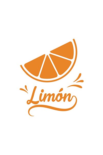 Reysa Tasarım ملصق ليمون 17x17 سم برتقالي