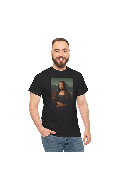 OEM Tricou personalizat Leonardo da Vinci, Mona Lisa del Giocondo, negru, universal, marimea M