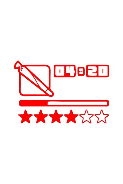 Reysa Tasarım Gta Sticker 17X17 cm Red