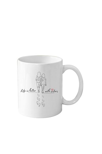 OEM Cana din ceramica haioasa, Cea mai buna Sora, 330 ml, alba