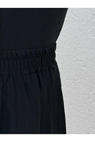 Mihra Sorelle Front Lace-Up Strawberry Fabric Skirt Suit-Mf530 Black