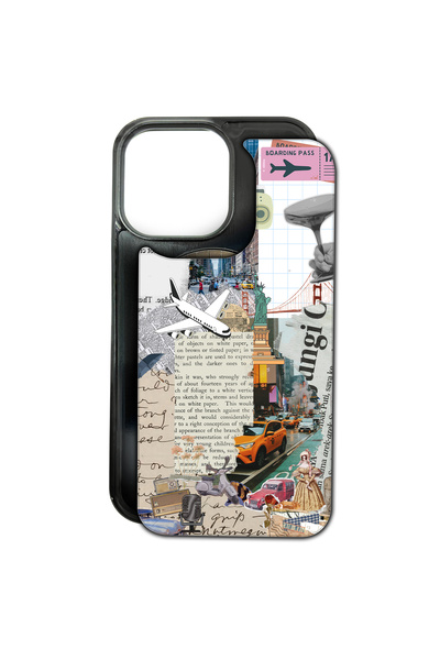 MagChange Husă de telefon pentru iPhone 13, spate interschimbabil, placă de călătorie